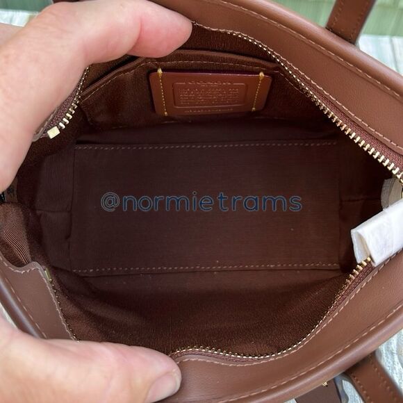 City Mini Tote Bag In Signature Canvas With Shell Print Crossbody Purse Beach - Picture 7 of 8